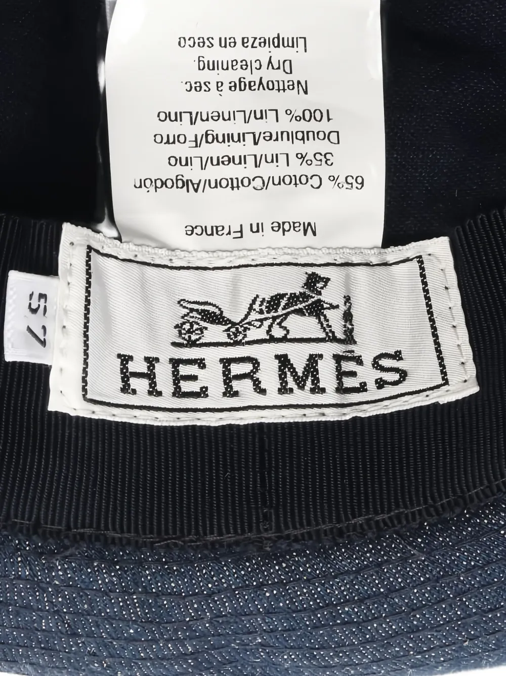 Pre-owned Hermes Denim Hat In Blue