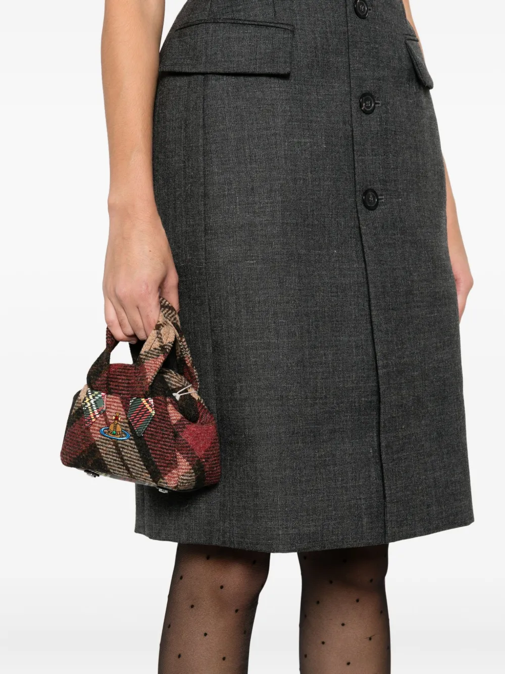Vivienne Westwood Tas met geborduurd logo - Bruin