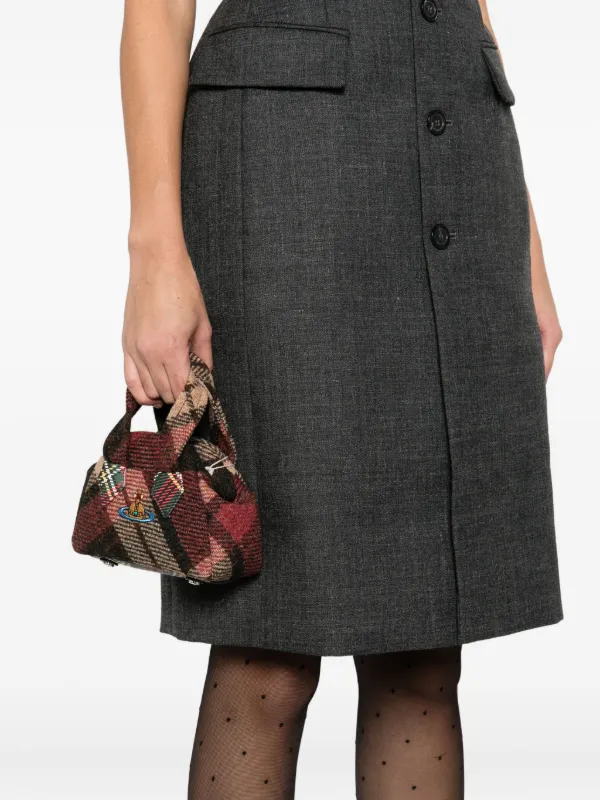バッグ Vivienne Westwood 2Way Mini Tote Bag Vivienne Westwood logo-embroidered Mini Tote Bag | Brown | FARFETCH CA
