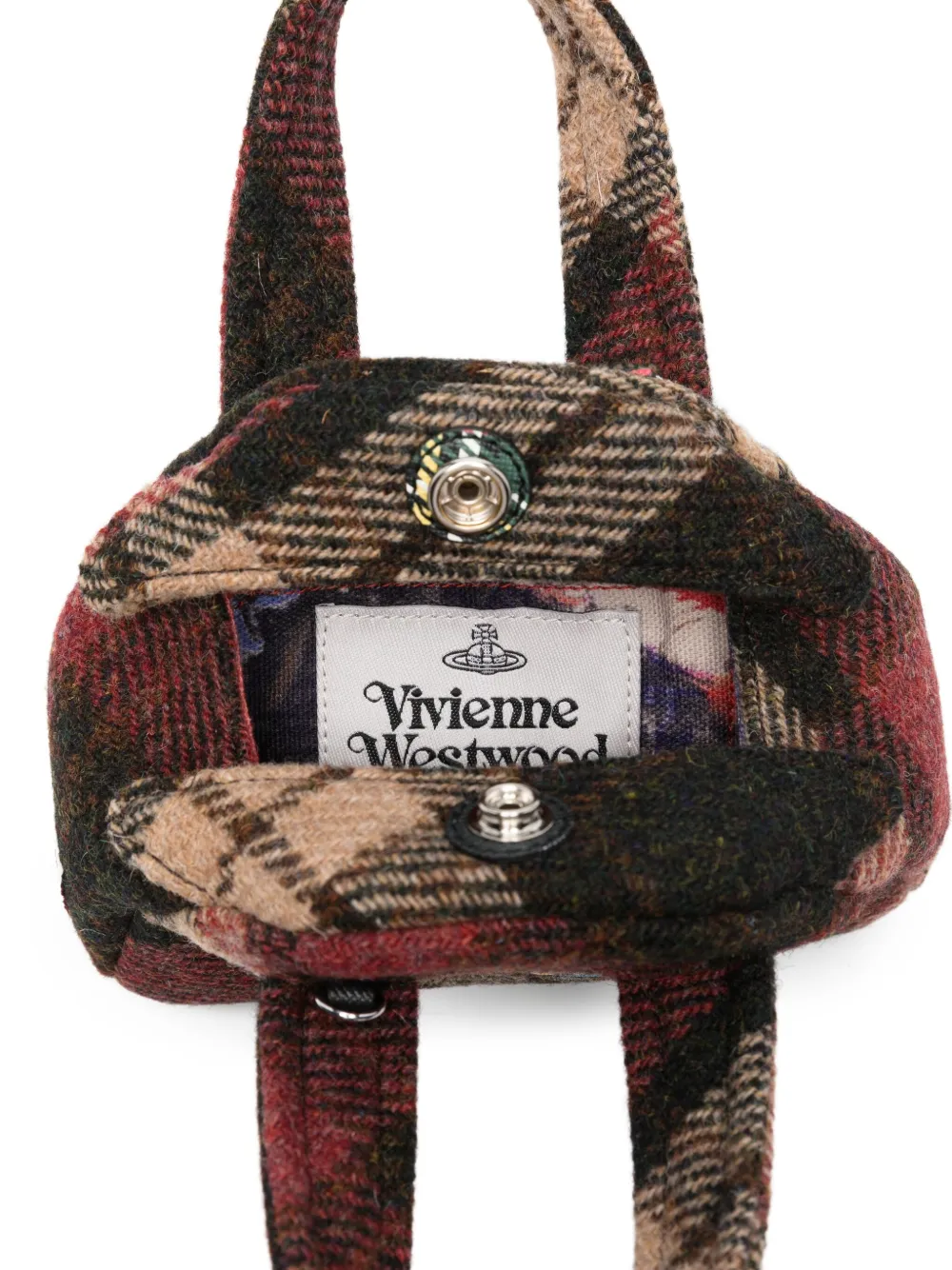 Vivienne Westwood Tas met geborduurd logo Bruin