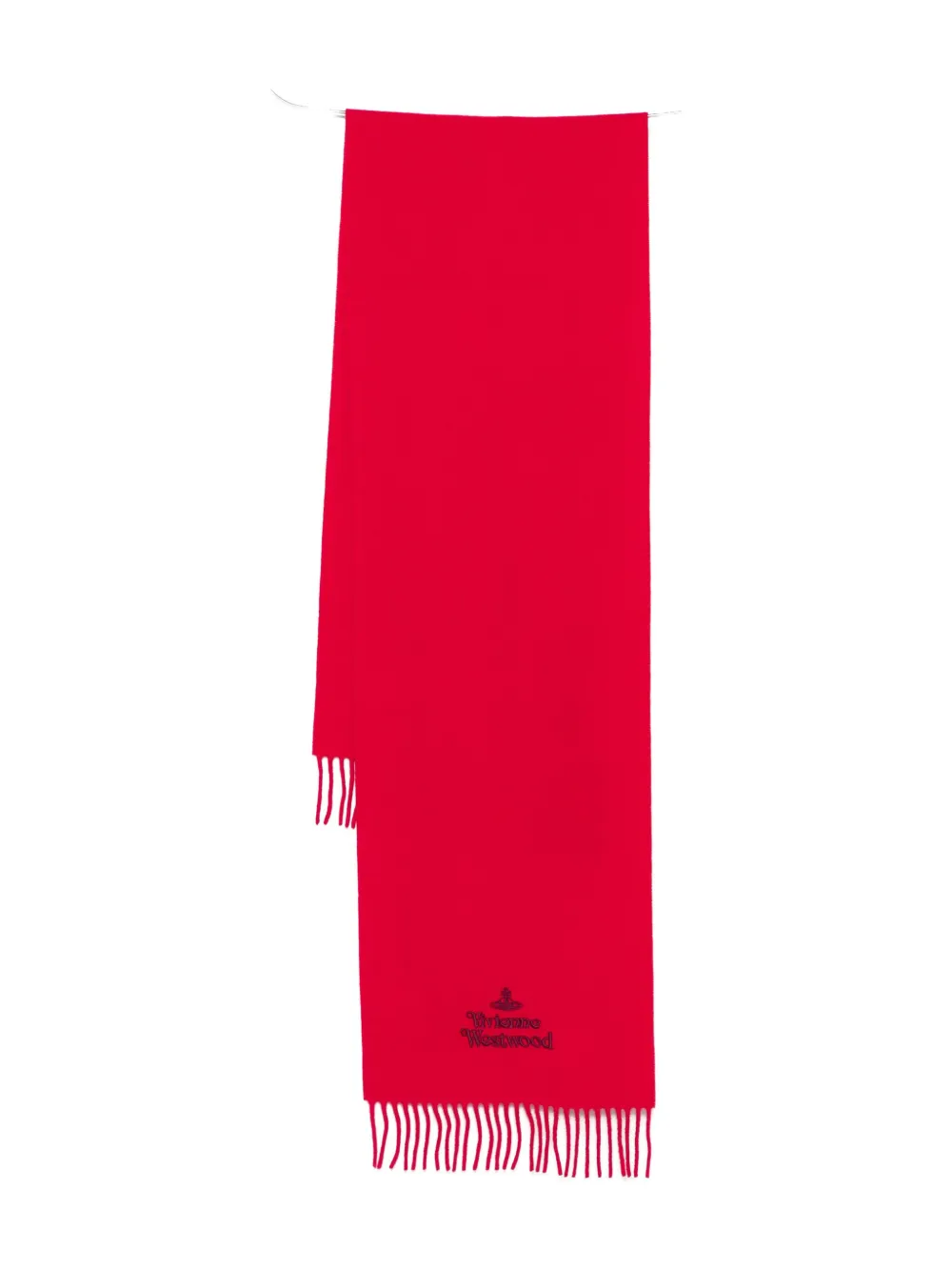 Vivienne Westwood Logo-embroidered Scarf In Red