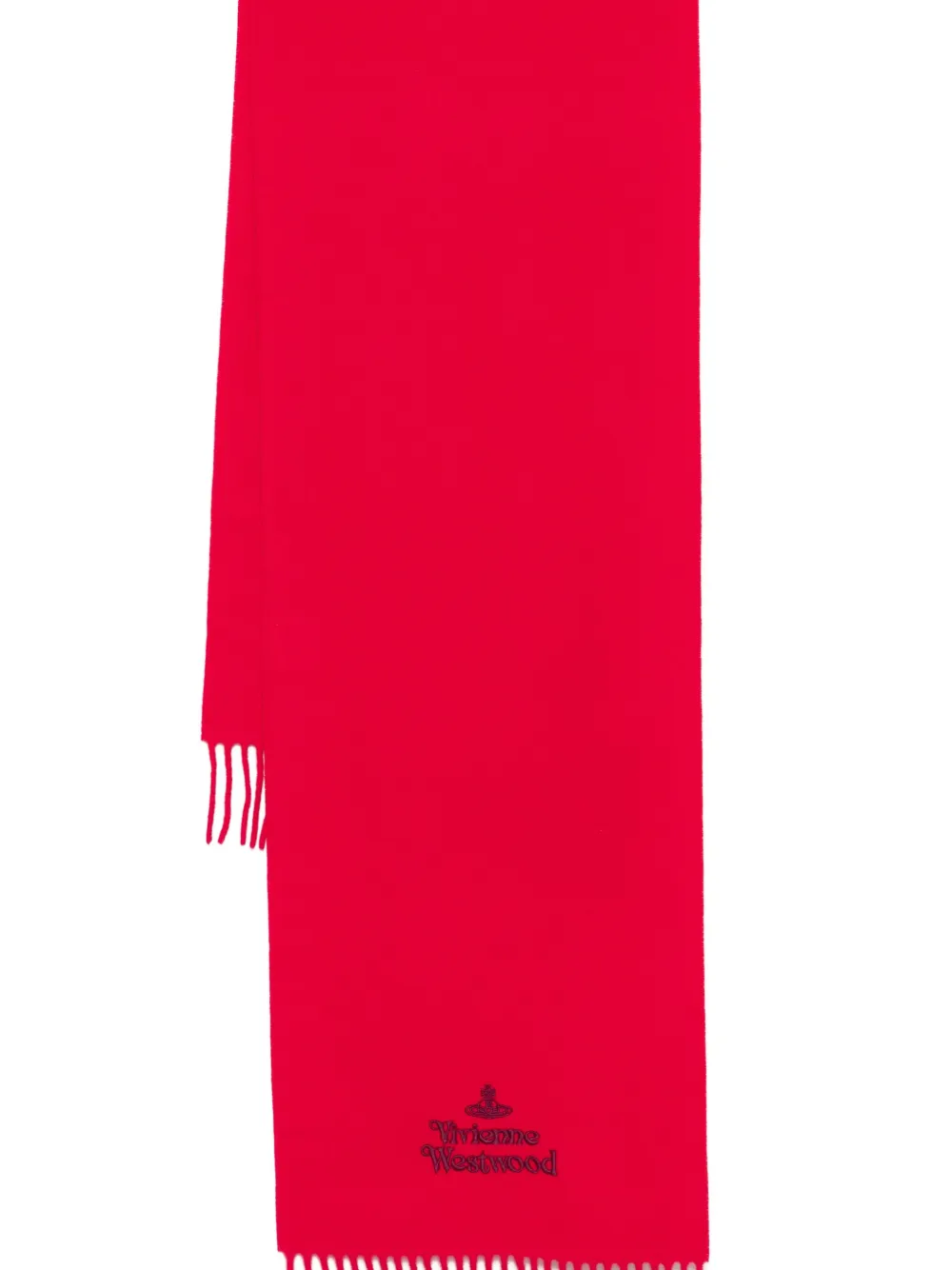 Vivienne Westwood Logo-embroidered Scarf In Red