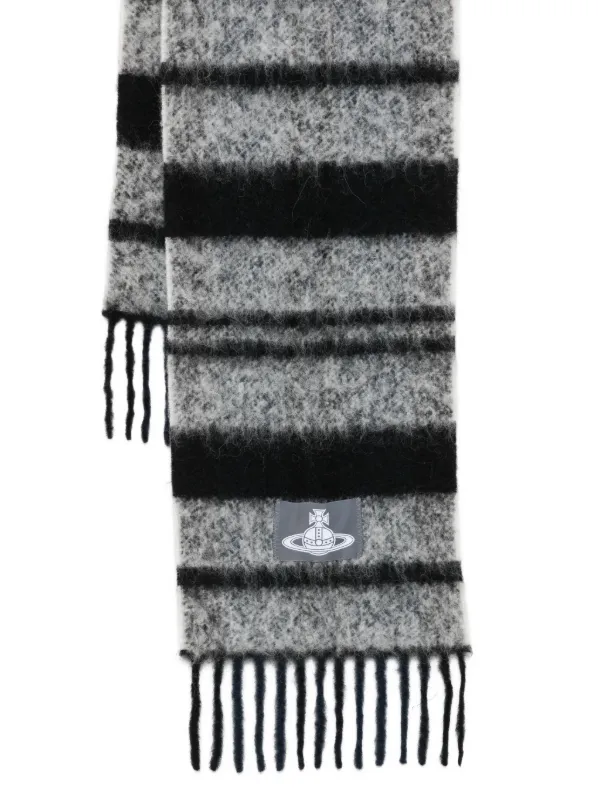 Vivienne Westwood マフラー グレー ストライプ Vivienne Westwood