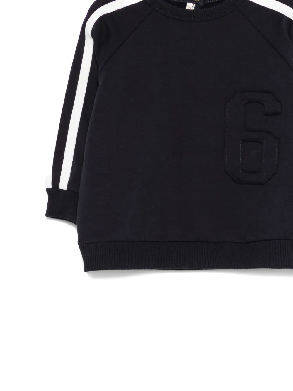 Zhoe & Tobiah Gestreepte top met applicatie Zwart