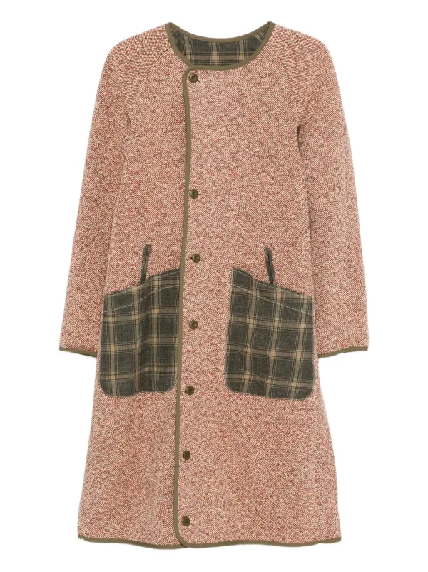 R13 Raglan-sleeve Reversible Coat in Orange