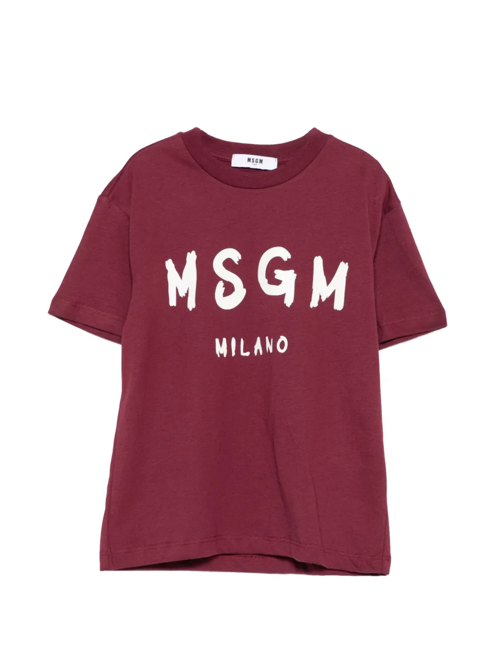 MSGM Kids round-neck short-sleeve T-shirt - Rosso