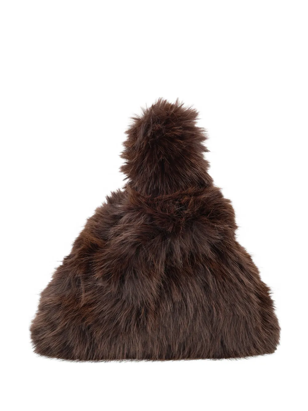 MSGM furry shoulder bag - Marrone