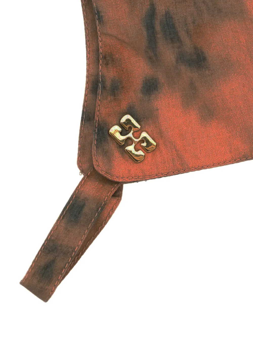 GANNI logo-plaque balaclava - Beige