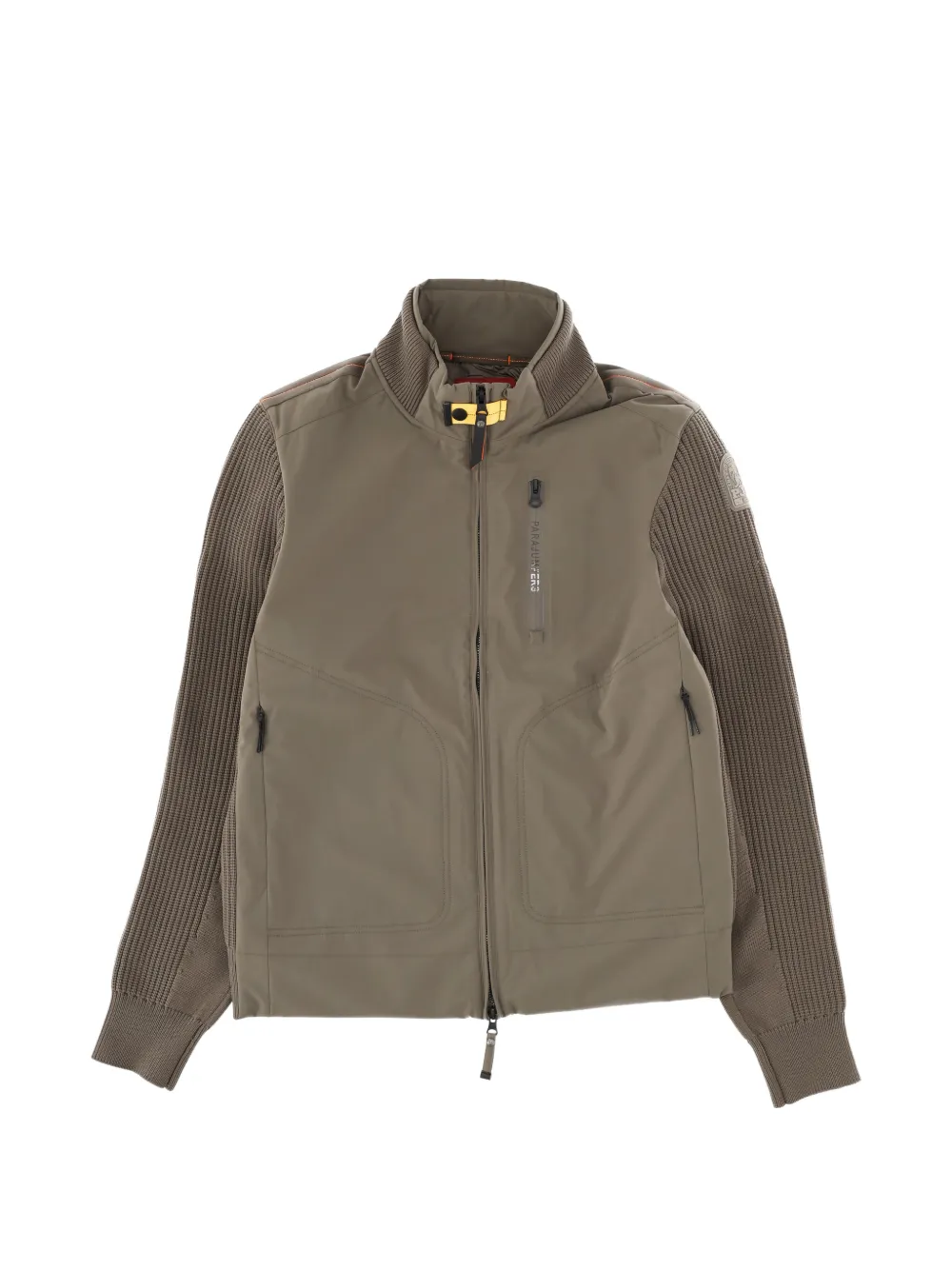 Parajumpers knitted-sleeve zip-up jacket | Green | Image 1