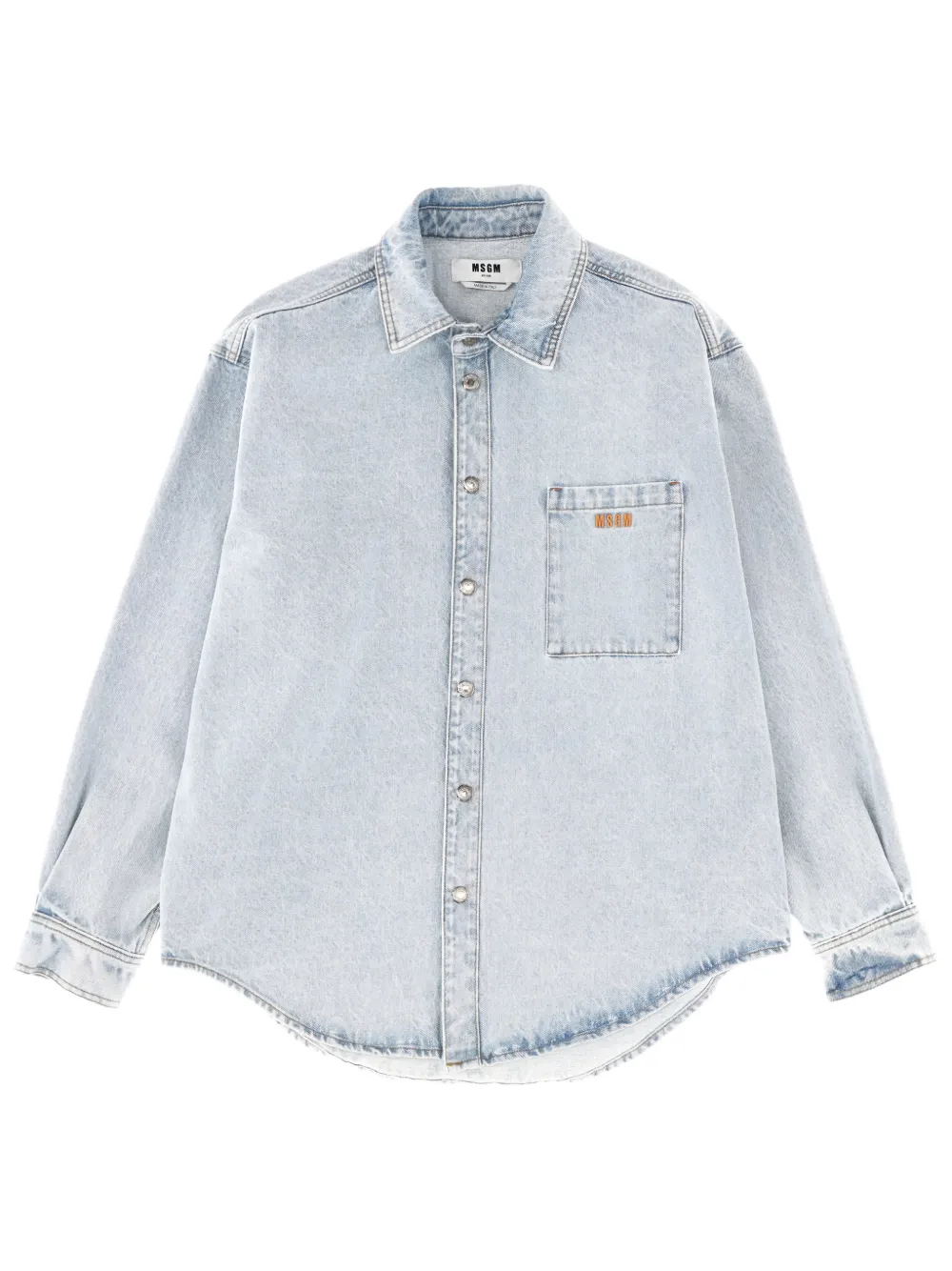 MSGM chest-pocket shirt - Blauw