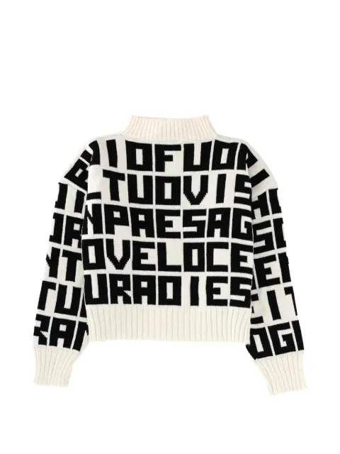MSGM cropped long-sleeve sweater