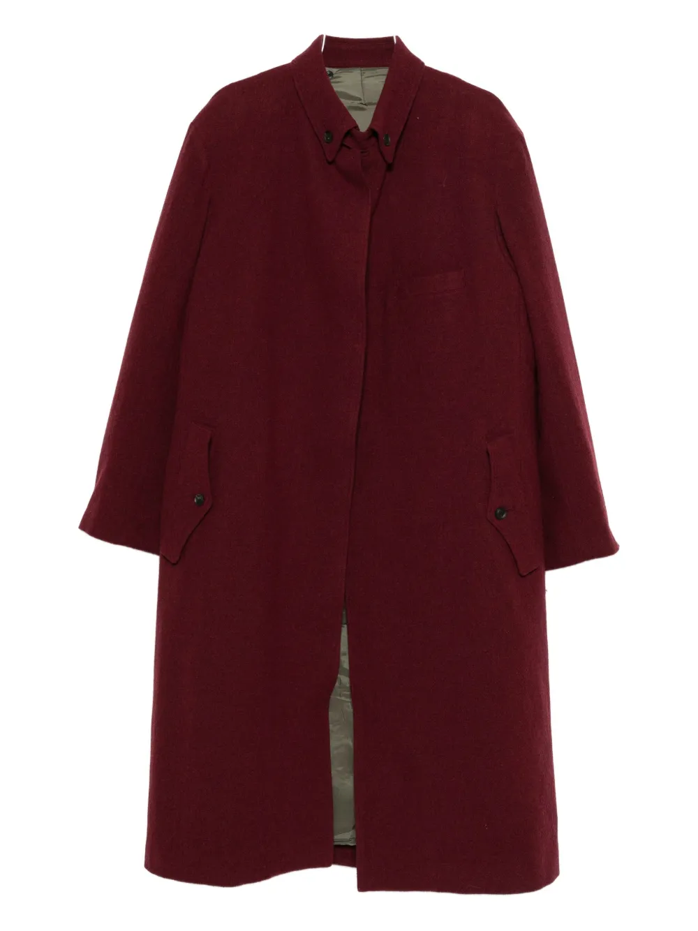 Yohji Yamamoto single-breasted coat | Red | Image 1