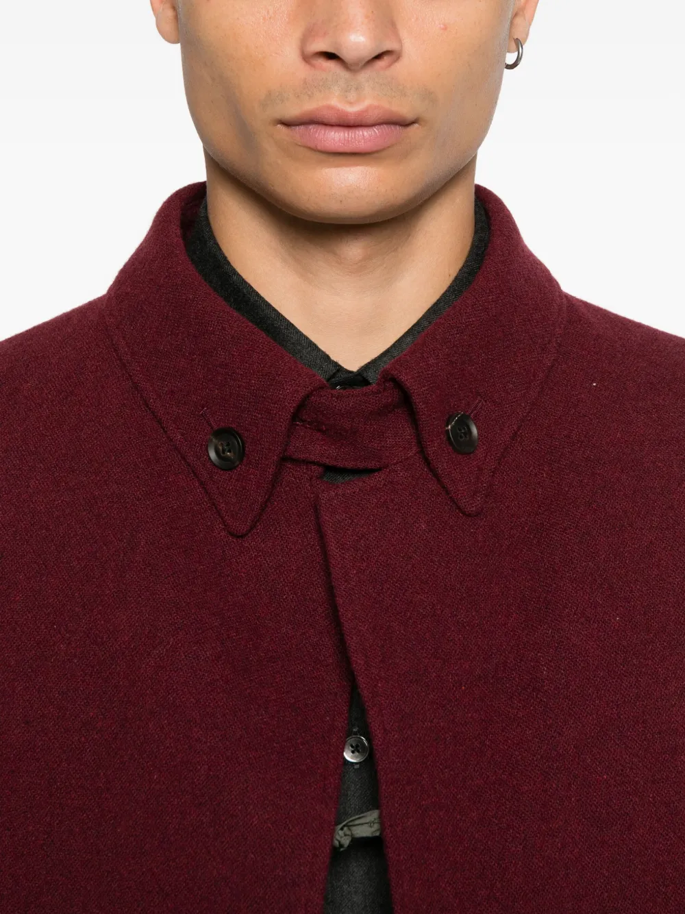 Yohji Yamamoto Jas met enkele rij knopen Rood