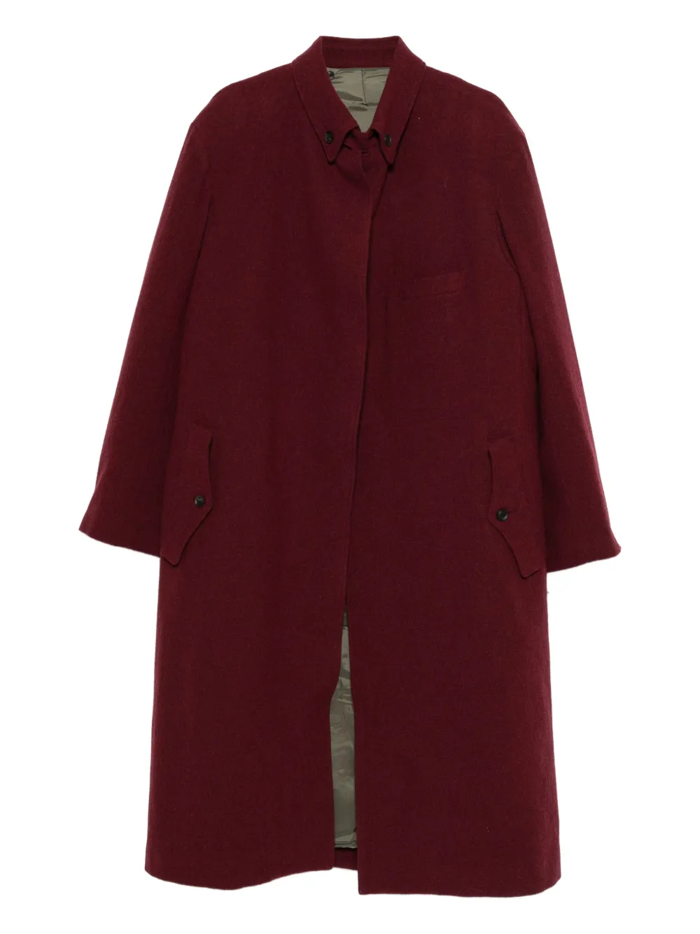 Yohji Yamamoto single-breasted coat | Red | Image 1