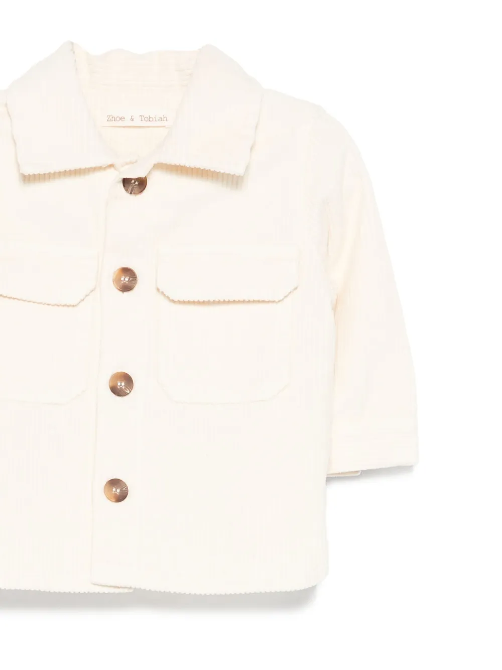 Zhoe & Tobiah Pocket Buttoned Top In White