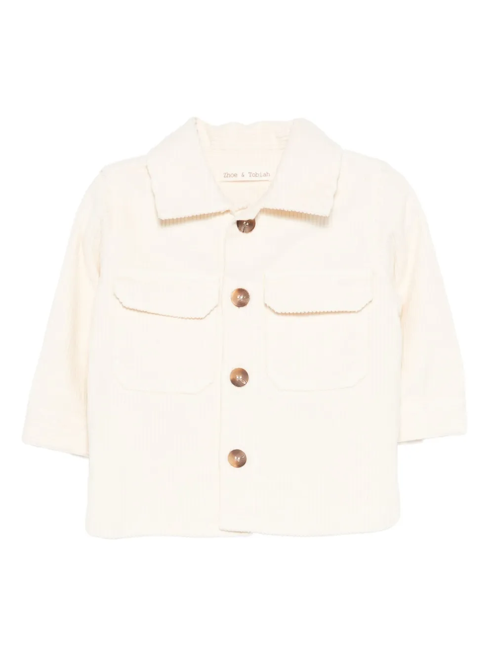 Zhoe & Tobiah pocket buttoned top | Neutrals | Image 1