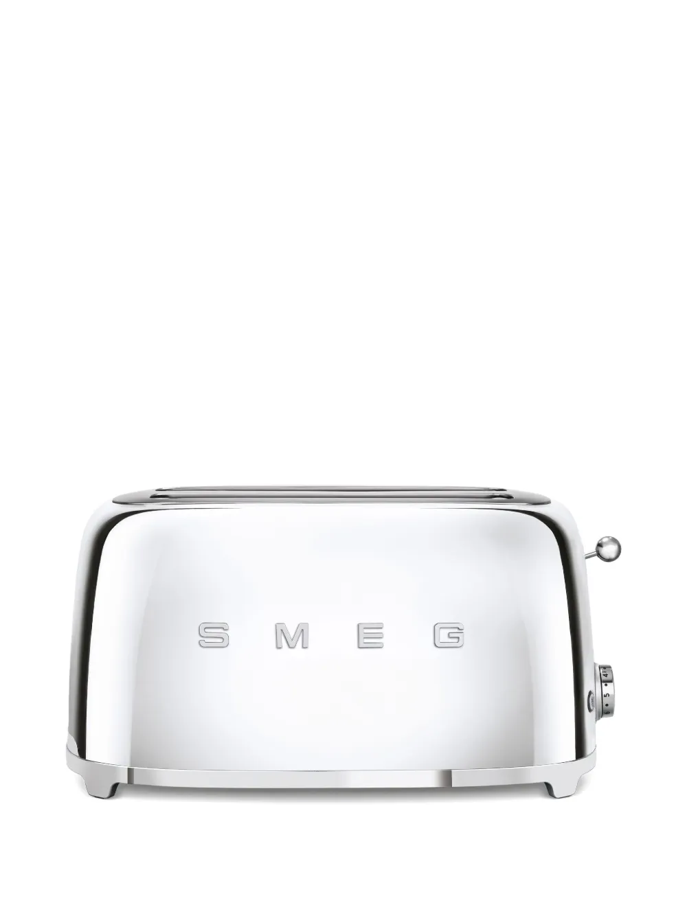 Smeg lever detail Plissé two-toaster | Silver | Image 1