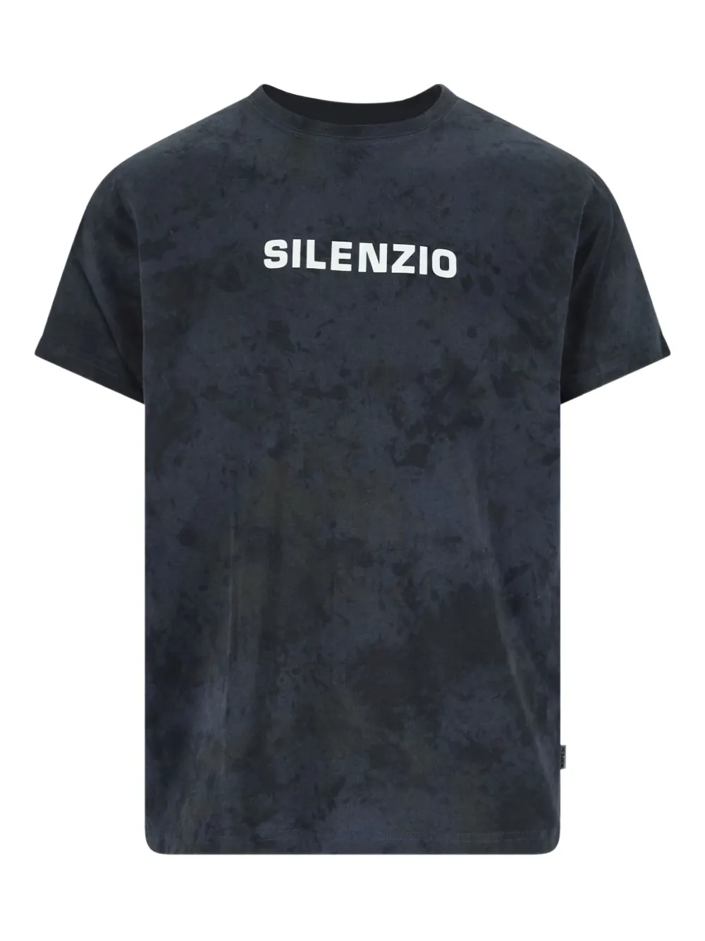 Aspesi Graphic Tie-dye Crew Neck Short Sleeve T-shirt In Blue