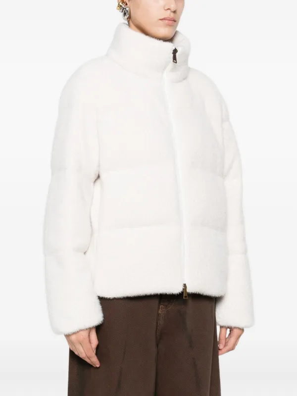 Moncler ジップアップ パデッドジャケット | ホワイト | FARFETCH JP