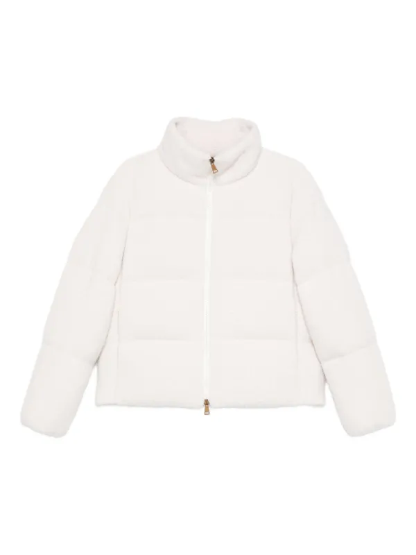 Moncler ジップアップ パデッドジャケット | ホワイト | FARFETCH JP
