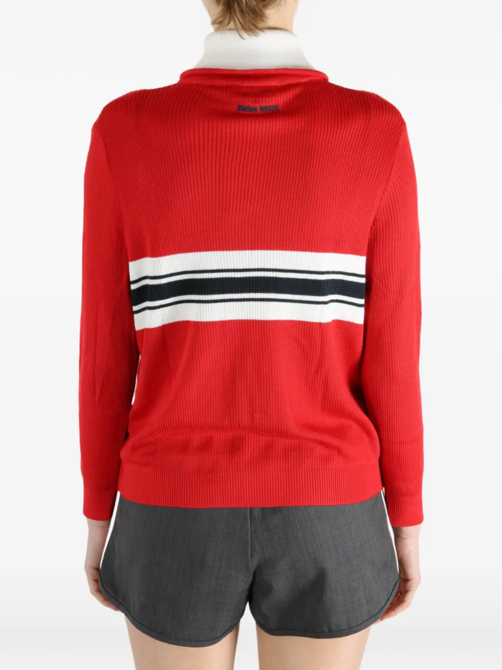 adidas Gestreepte trui met rits Rood