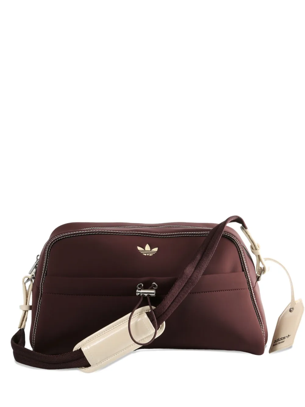 adidas logo-embroidered shoulder bag - Marrone
