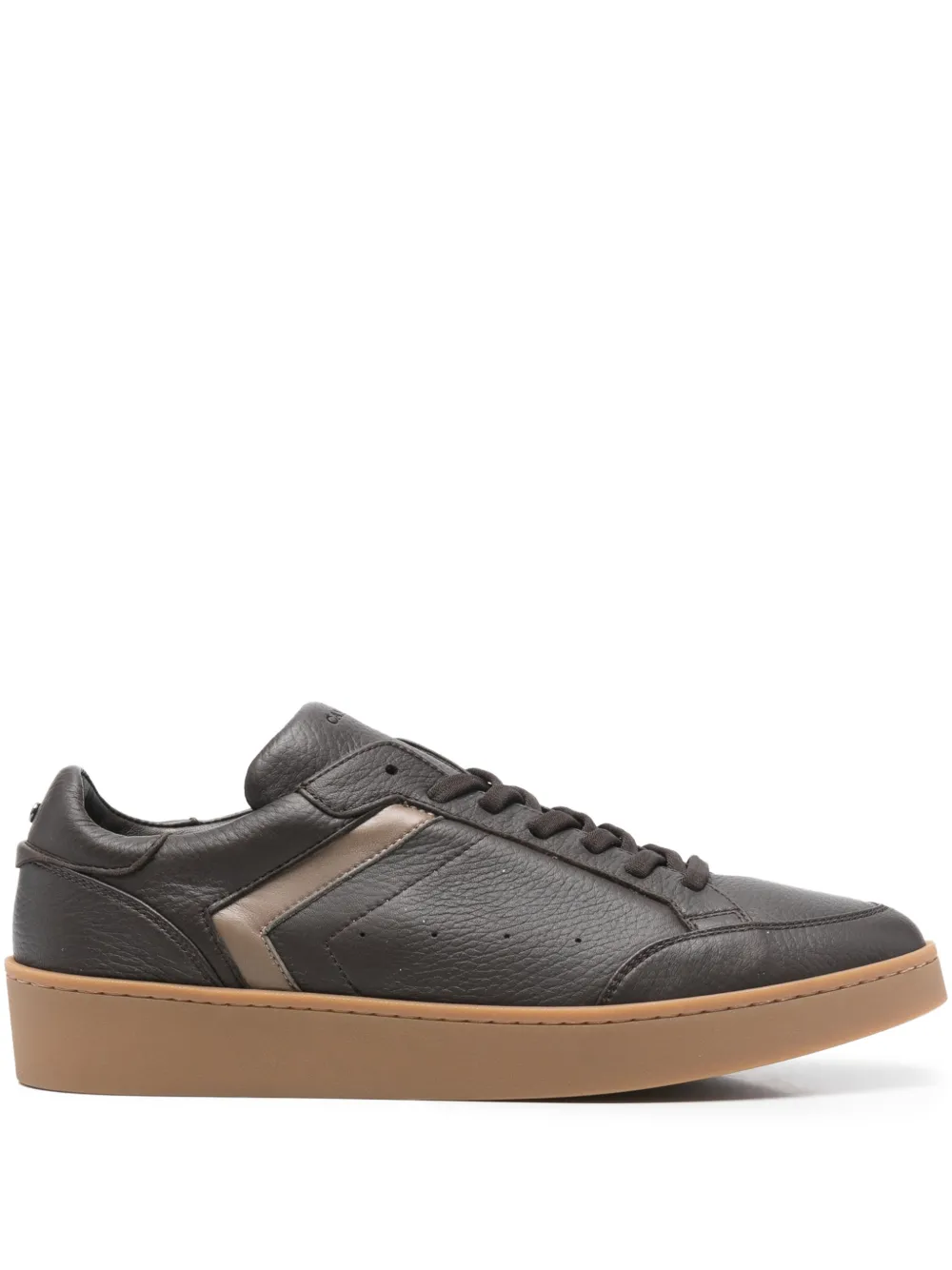 Canali panelled leather sneakers | Brown | Image 1