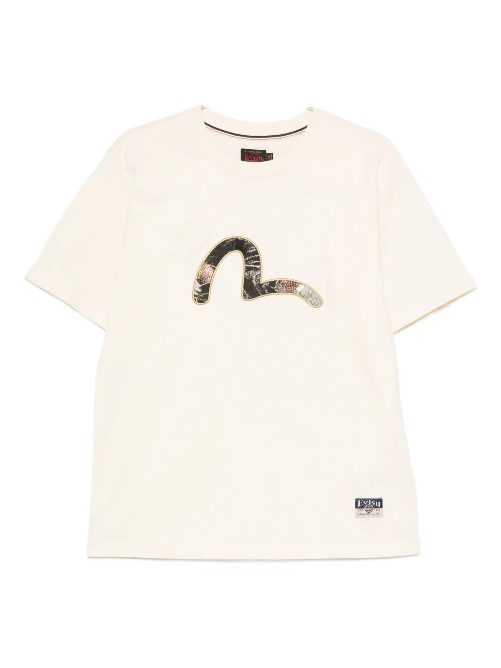 EVISU T-shirt Seagull Brocade - Toni neutri