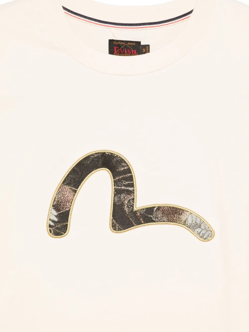 EVISU Seagull Brocade T-shirt Beige