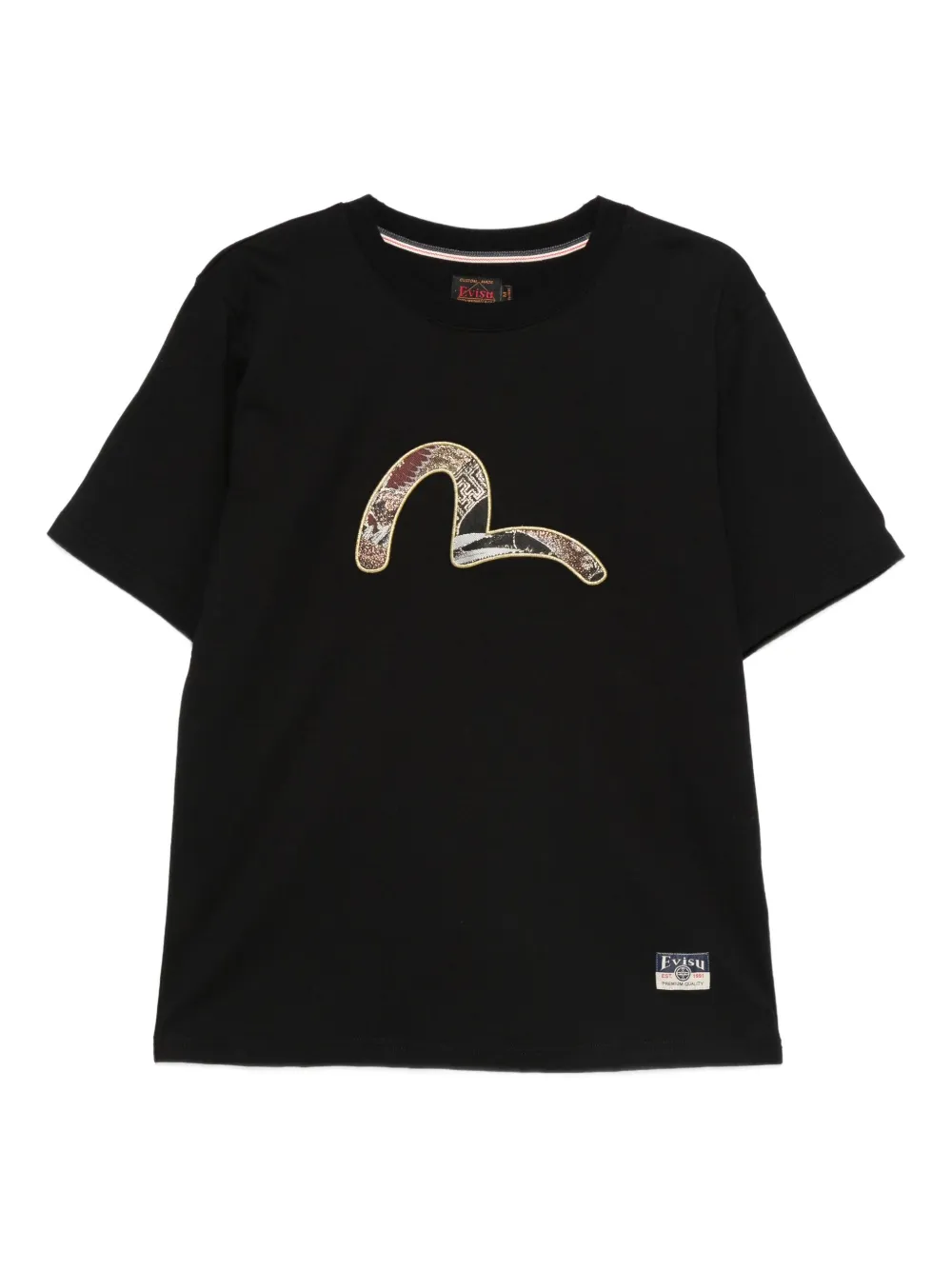 EVISU Seagull ブロケード Tシャツ - ブラック EVISU Seagull ブロケード Tシャツ - ブラック
