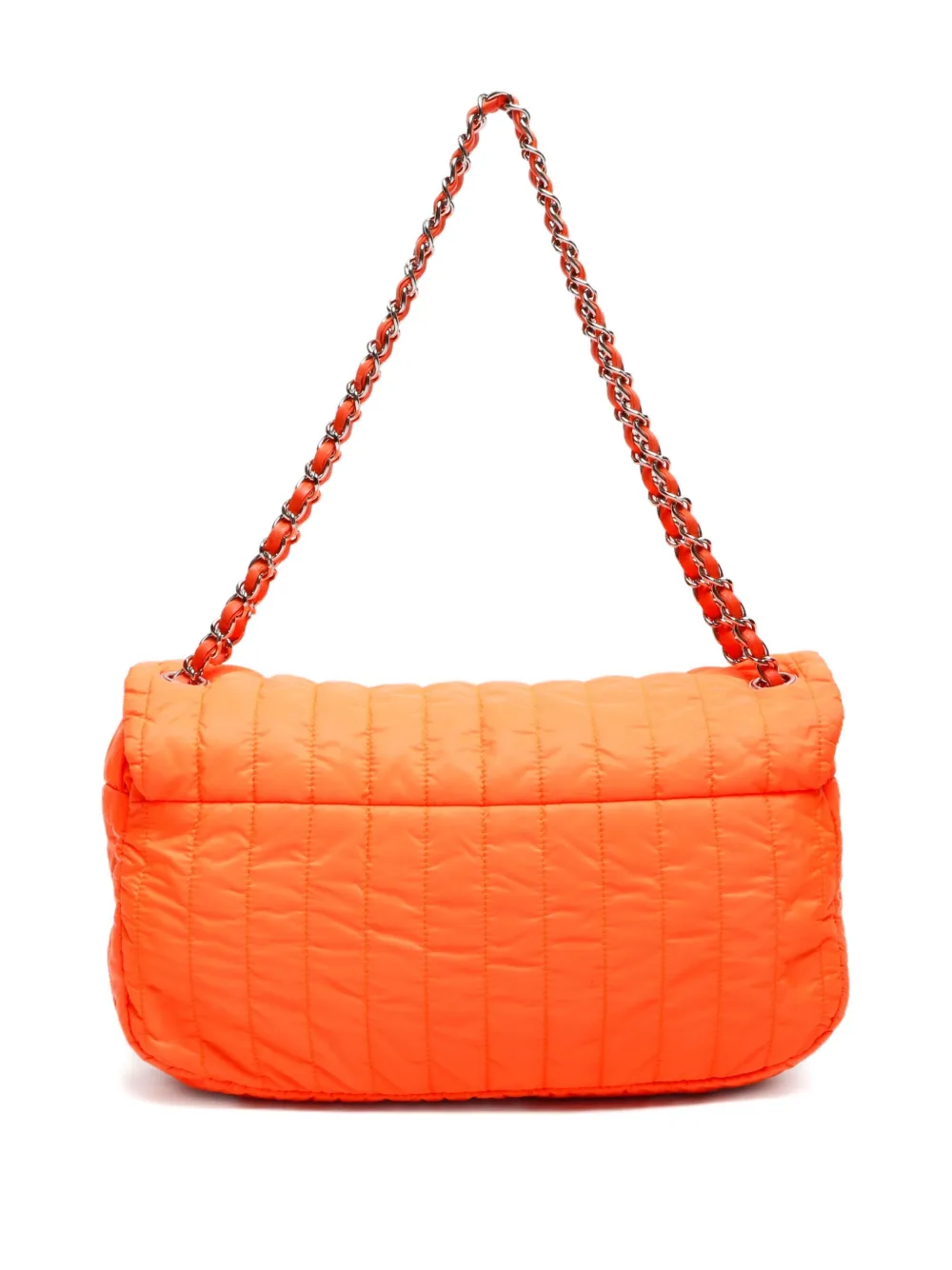 Pre-owned Chanel 2012 Flap Shoulder Bag In Orange