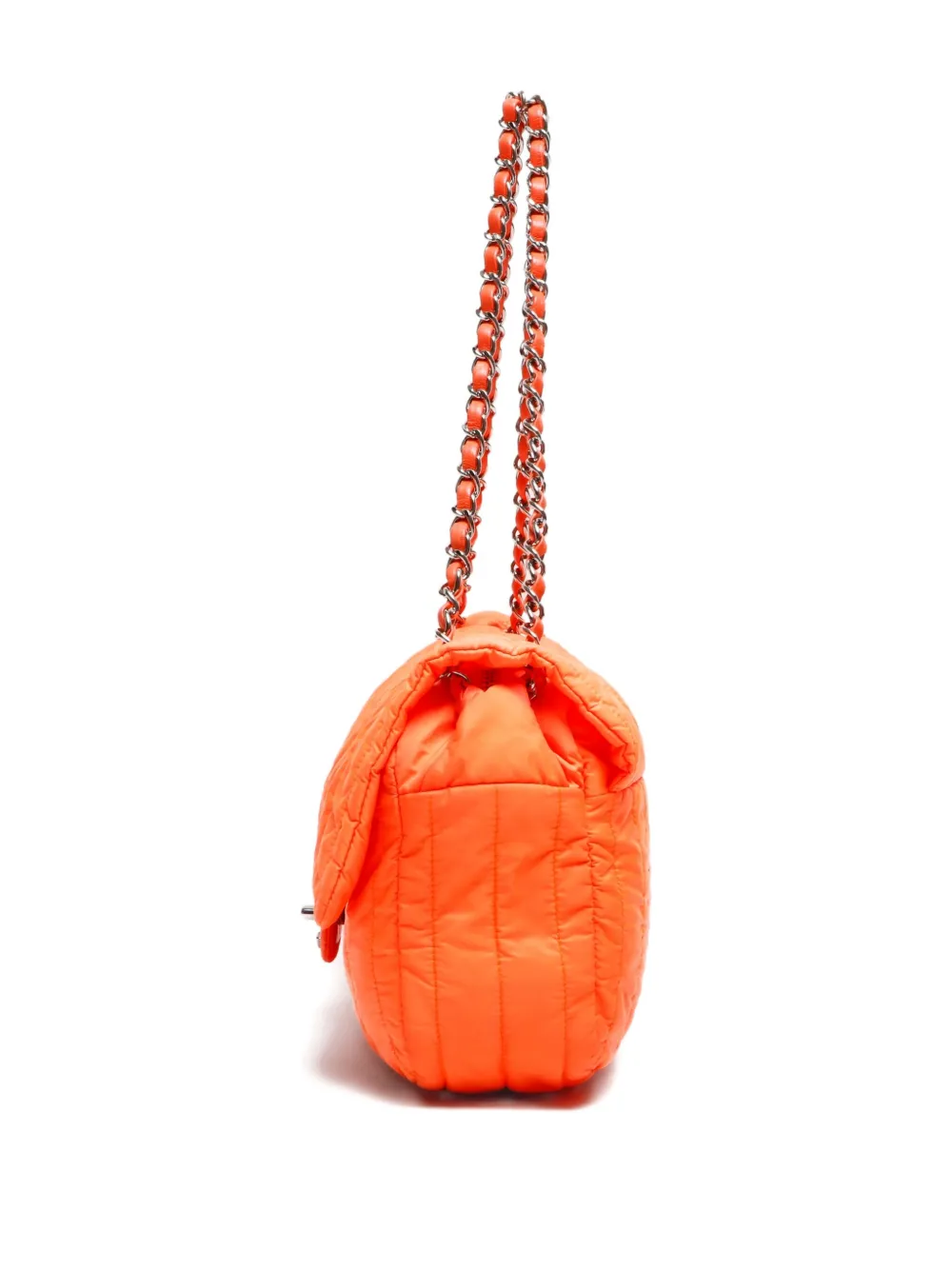 Pre-owned Chanel 2012 Flap Shoulder Bag In Orange