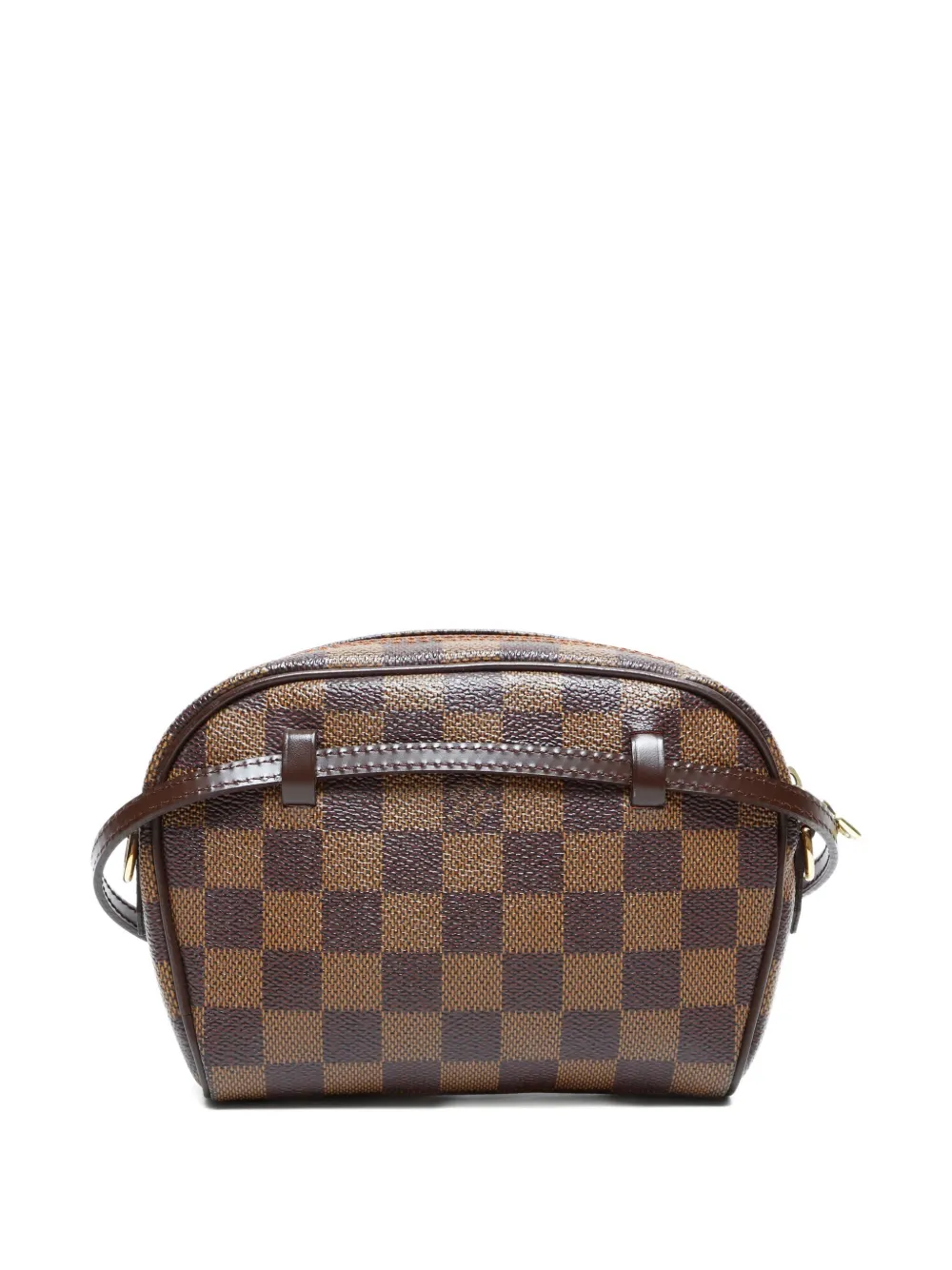 Pre-owned Louis Vuitton 2002 Damier Pochette Ipanema Cross Body Bag In Brown
