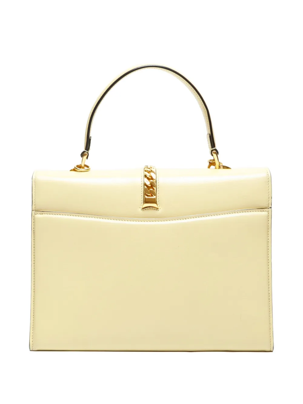 Pre-owned Gucci 2016-2025 Sylvie 1969 Chain Tote Bag In Neutral