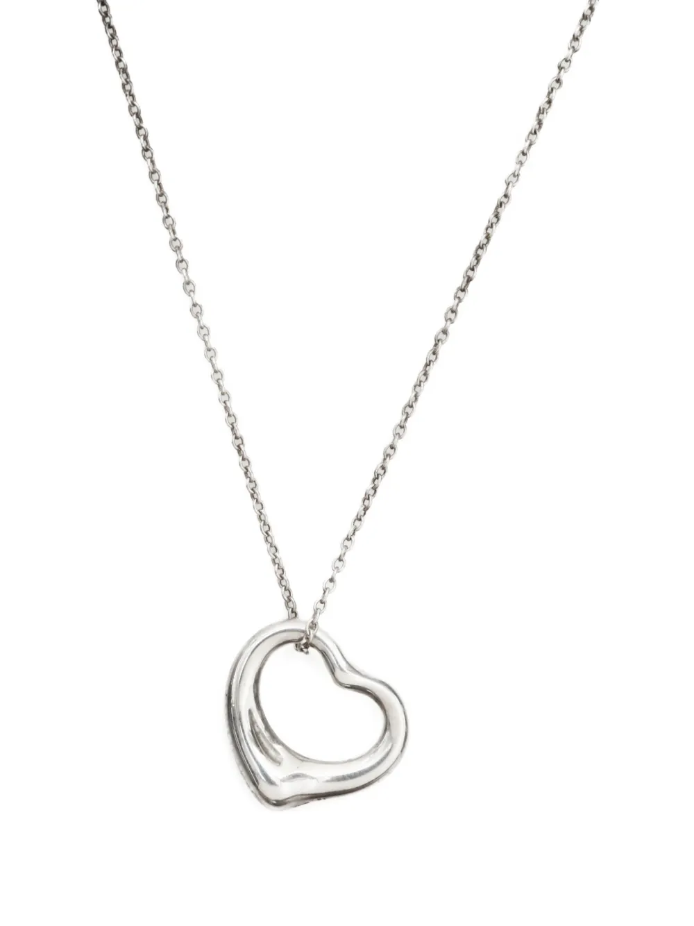 Sterling Silver Open Heart Necklace