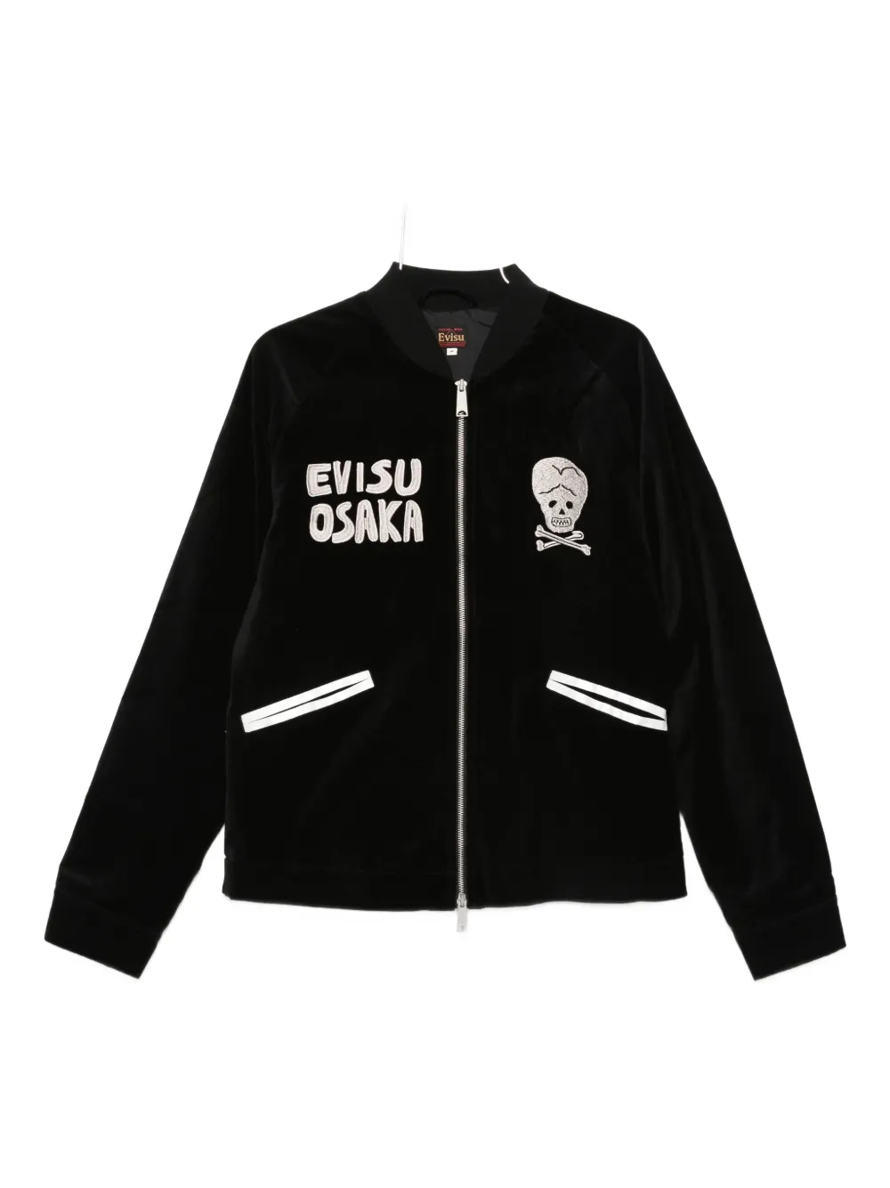 EVISU embroidered bomber jacket | Black | Image 1