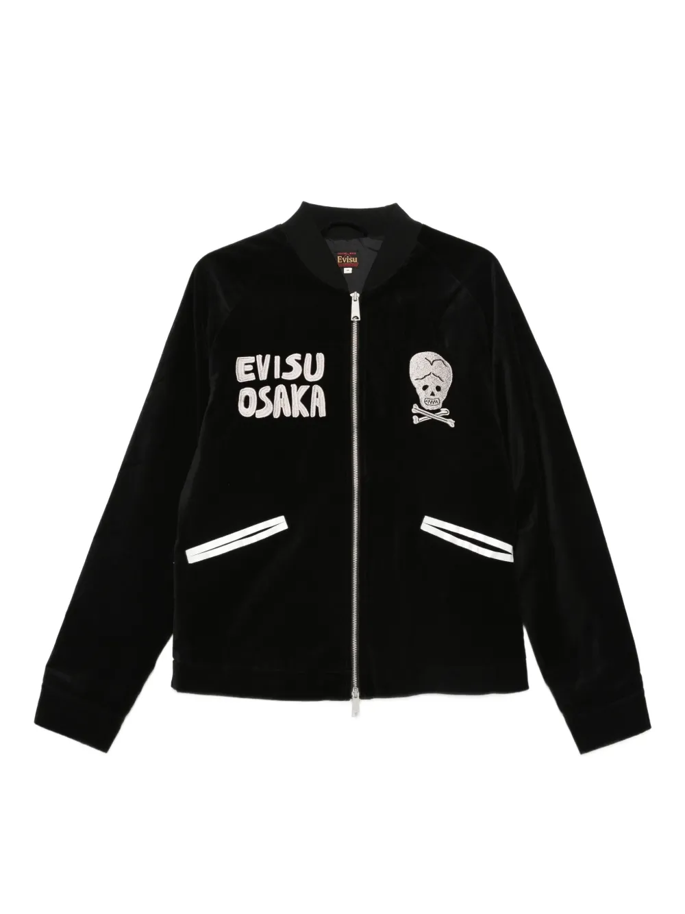 EVISU chamarra bomber bordada | negro | Image 1