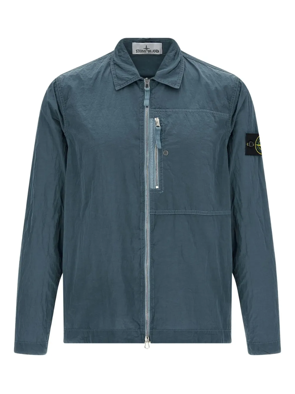 Stone Island graphic-print jacket | Blue | Image 1