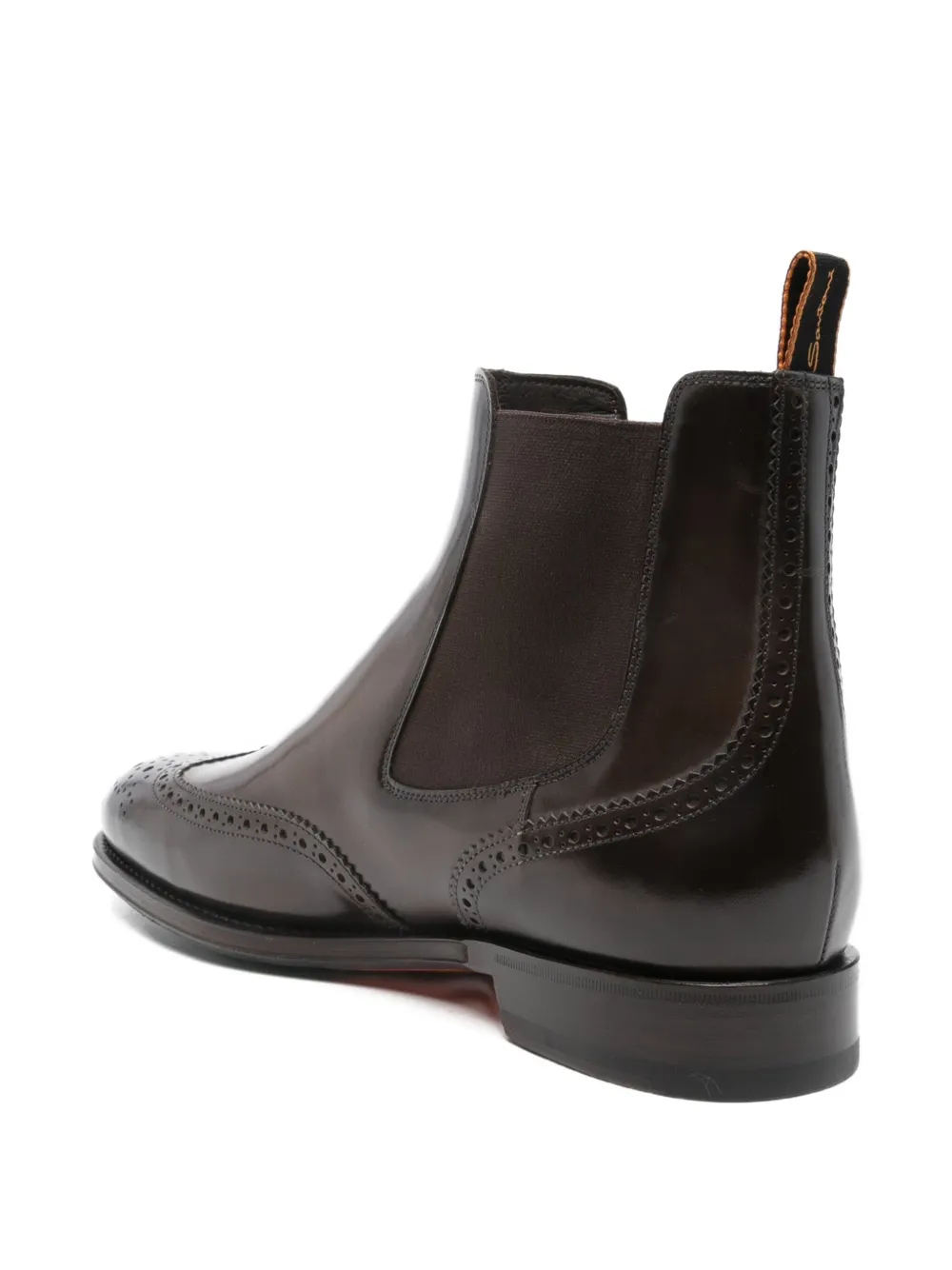 Santoni leather Chelsea boots Bruin
