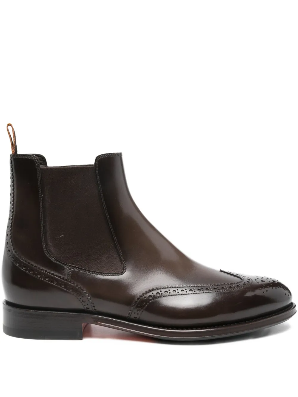 Santoni leather Chelsea boots Bruin