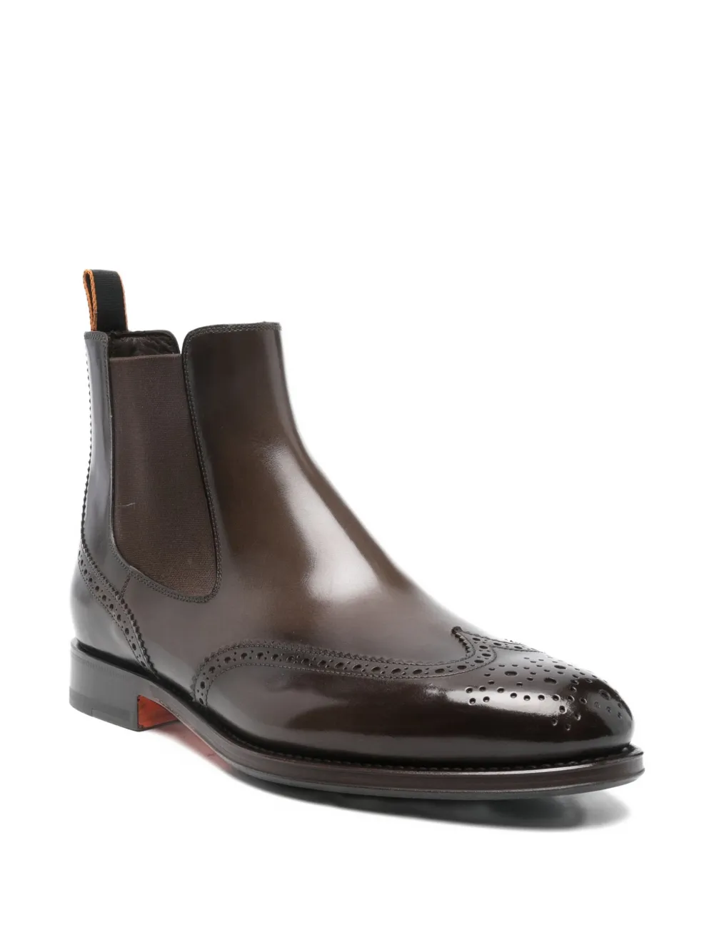 Santoni leather Chelsea boots Bruin