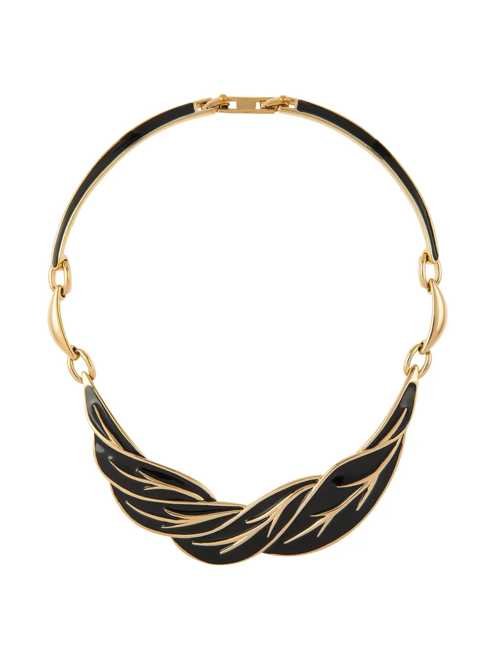 Monet Pre-Owned 1980s enamel monet necklace - Oro