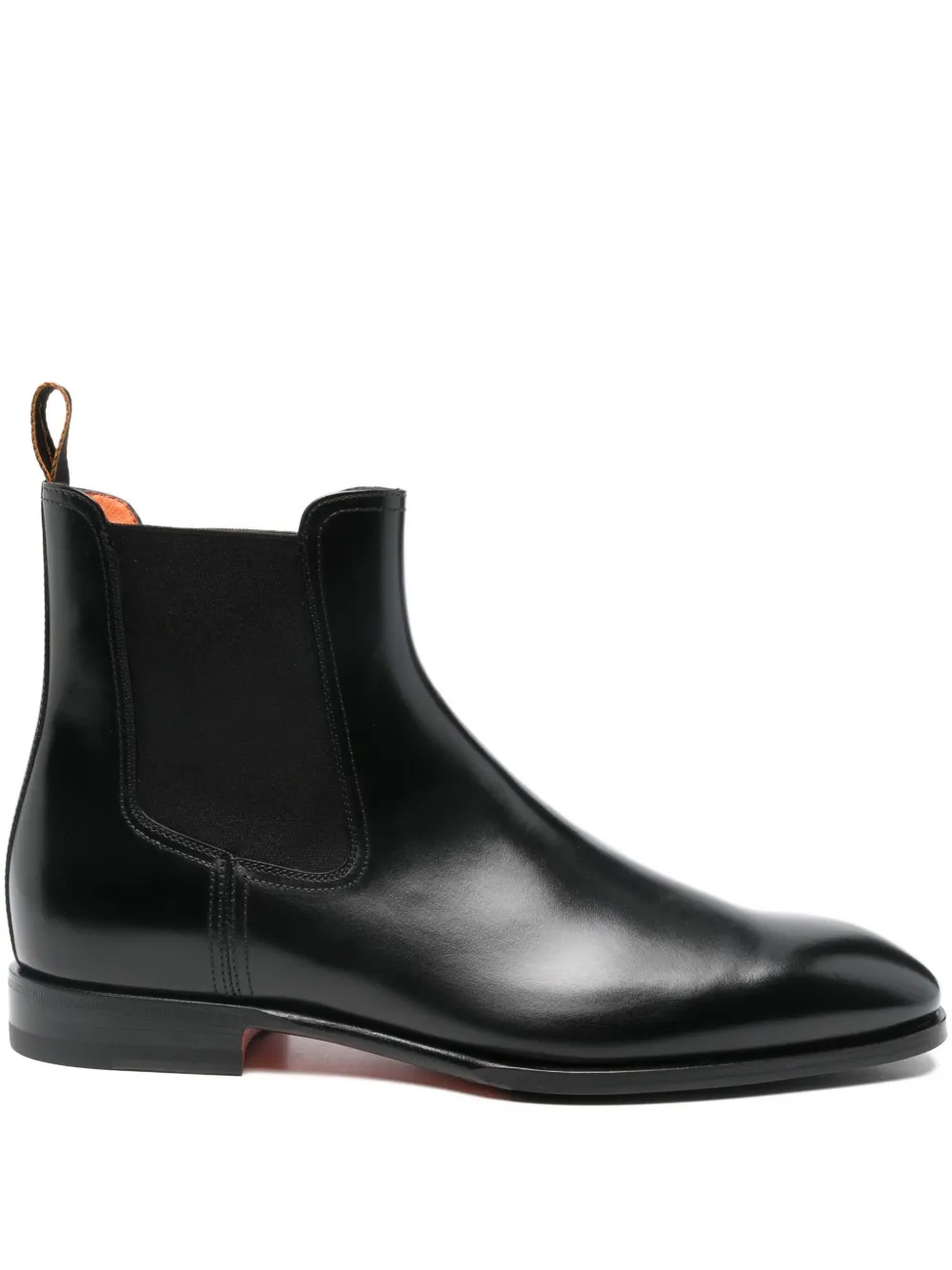 Santoni leather Chelsea boots Zwart