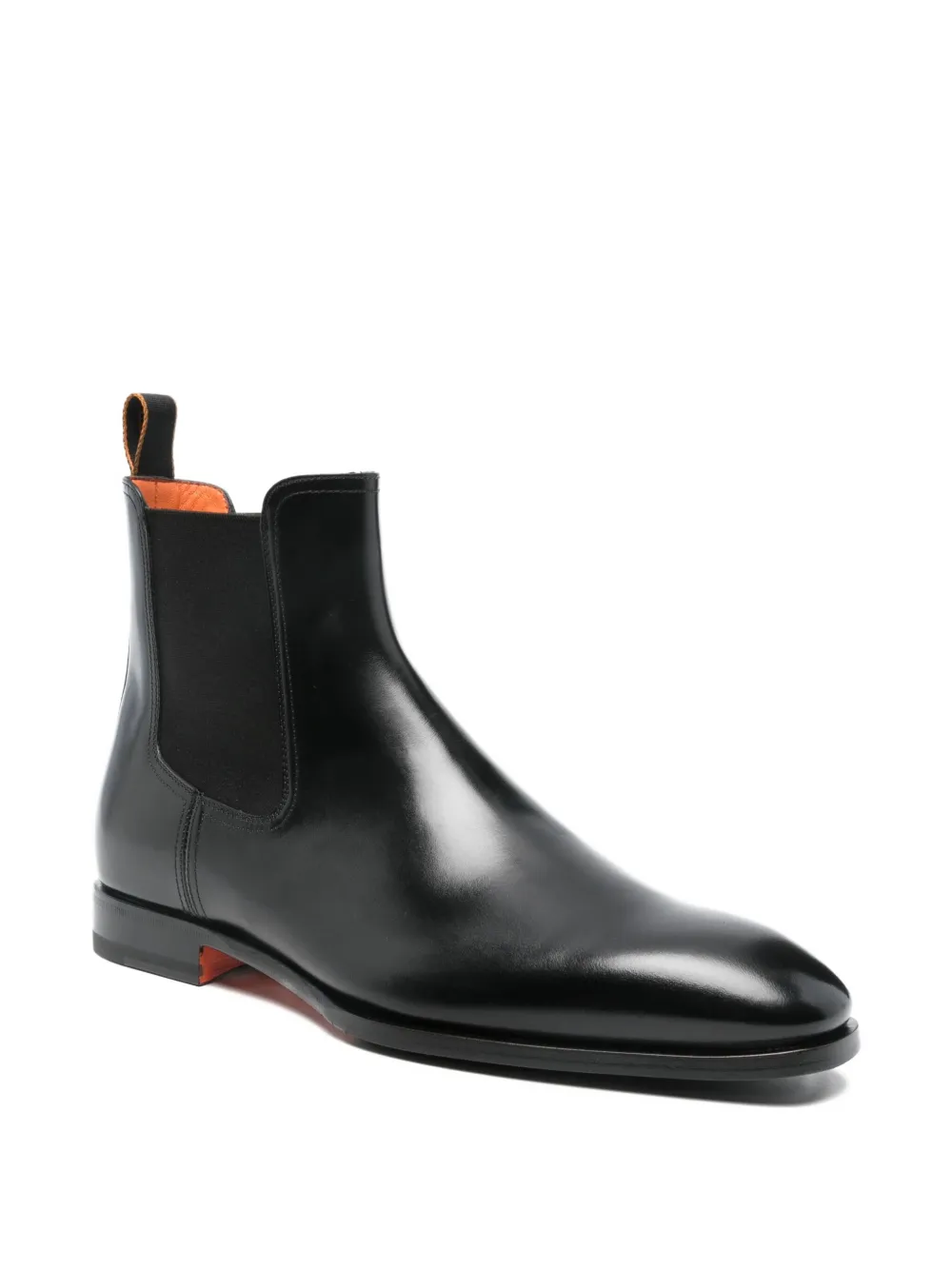 Santoni leather Chelsea boots Zwart