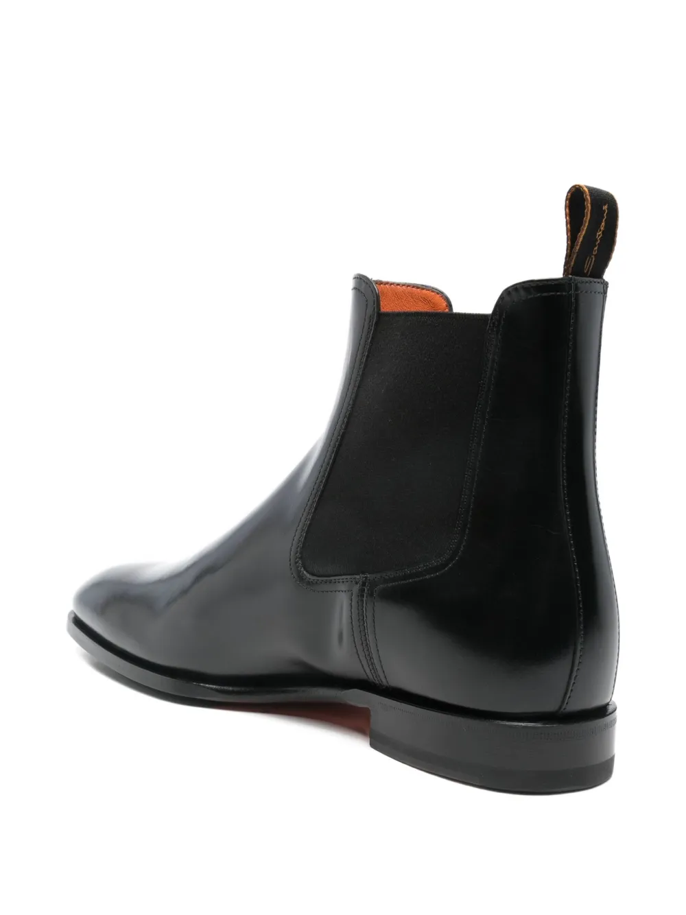 Santoni leather Chelsea boots Zwart
