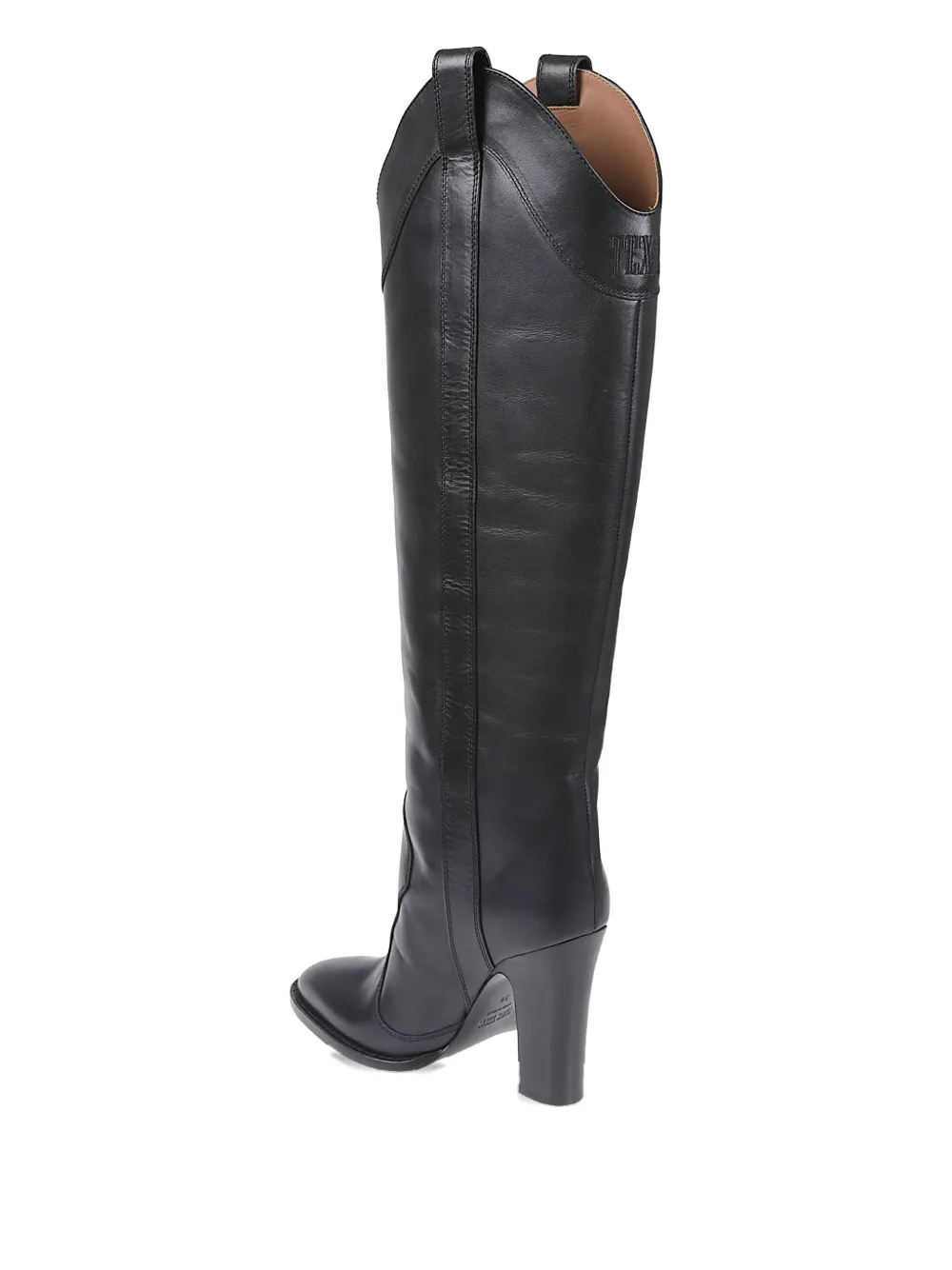Paris Texas Leather Boots In Black