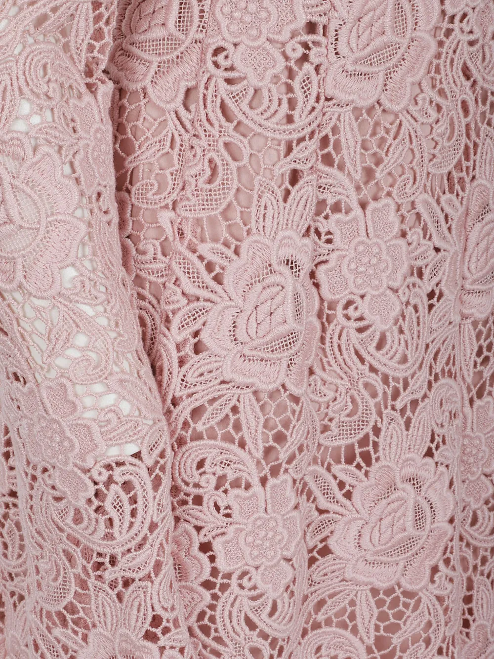 Max Mara floral-lace mini dress - Roze