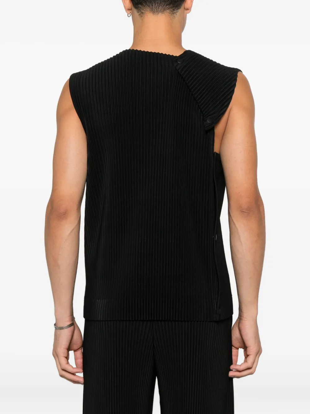 Homme Plissé Issey Miyake Geplooide spencer Zwart