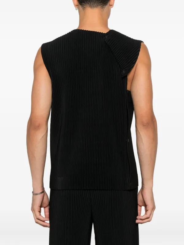 Homme Plissé Issey Miyake プリーツ トップ | ブラック | FARFETCH JP