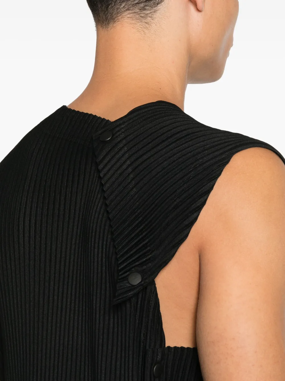 Homme Plissé Issey Miyake Geplooide spencer Zwart